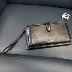 The Sak Leather purse black and , pewter